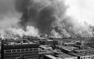 Destruction from the 1921 Tulsa Race Massacre (credit: wikimedia commons)